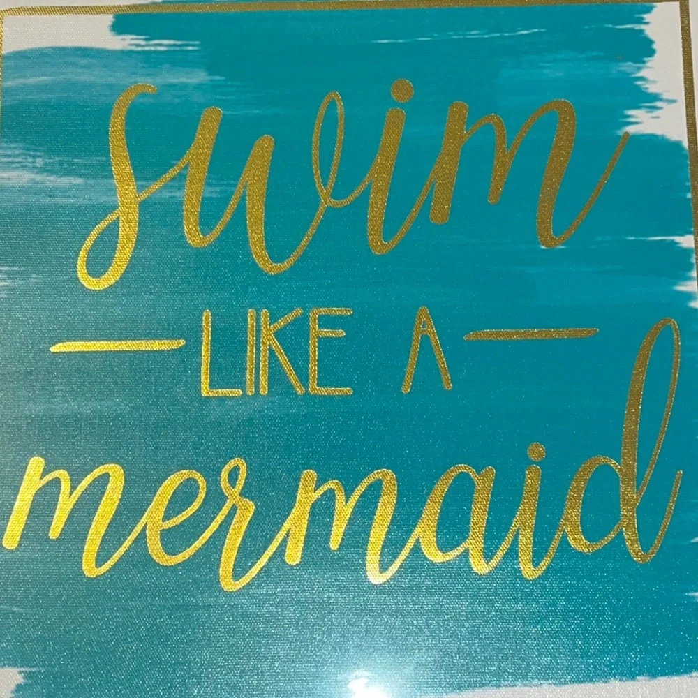 “Swim Like a Mermaid” Wall Art